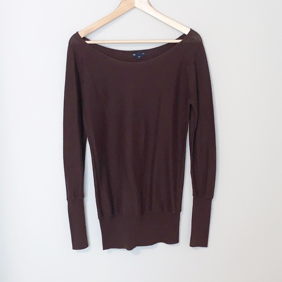 Gap Scoop Neckline Brown Ladies Sweater - Sz Small - Picture 3 of 5